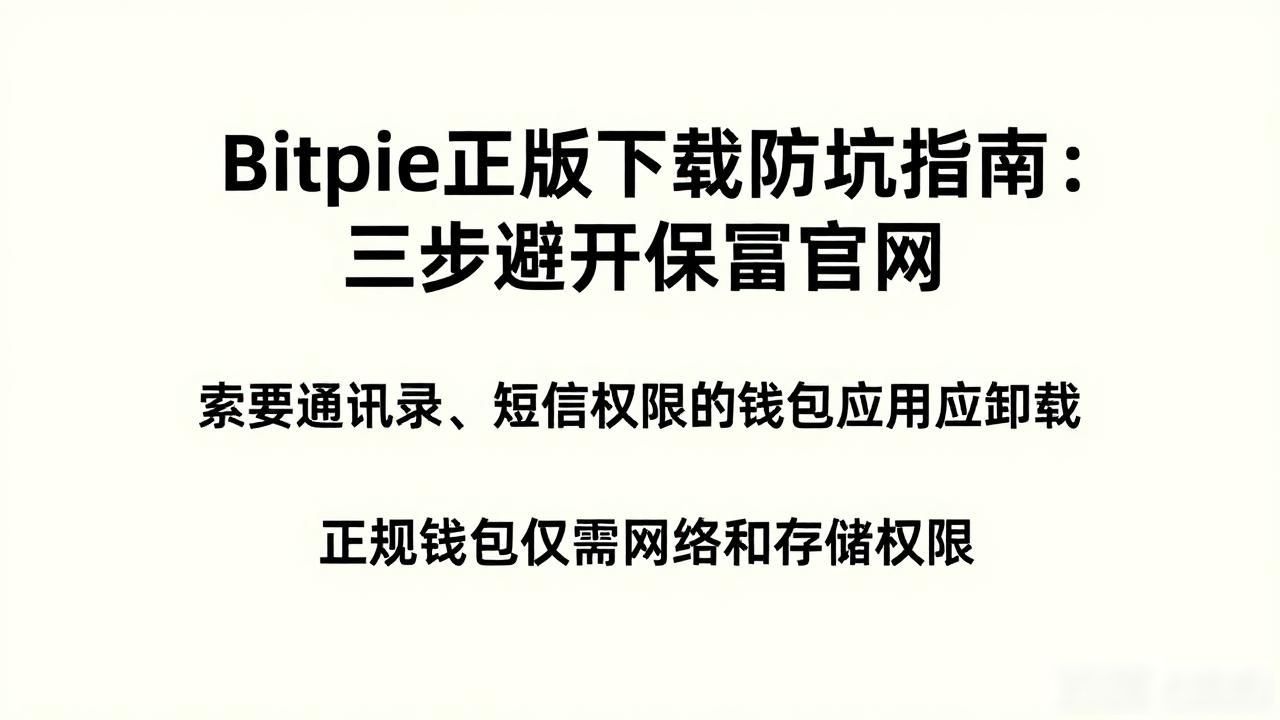 Bitpie正版下载防坑指南：三步避开假冒官网