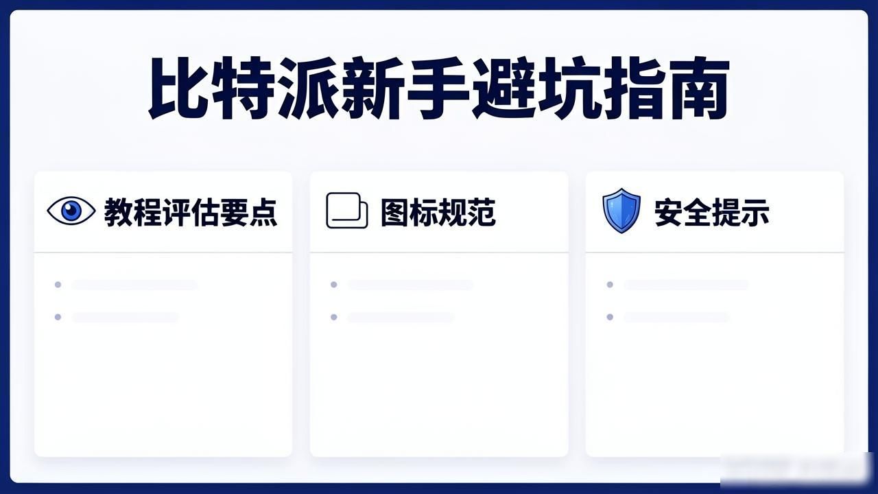 比特派新手避坑指南：一眼看穿教程好不好用
