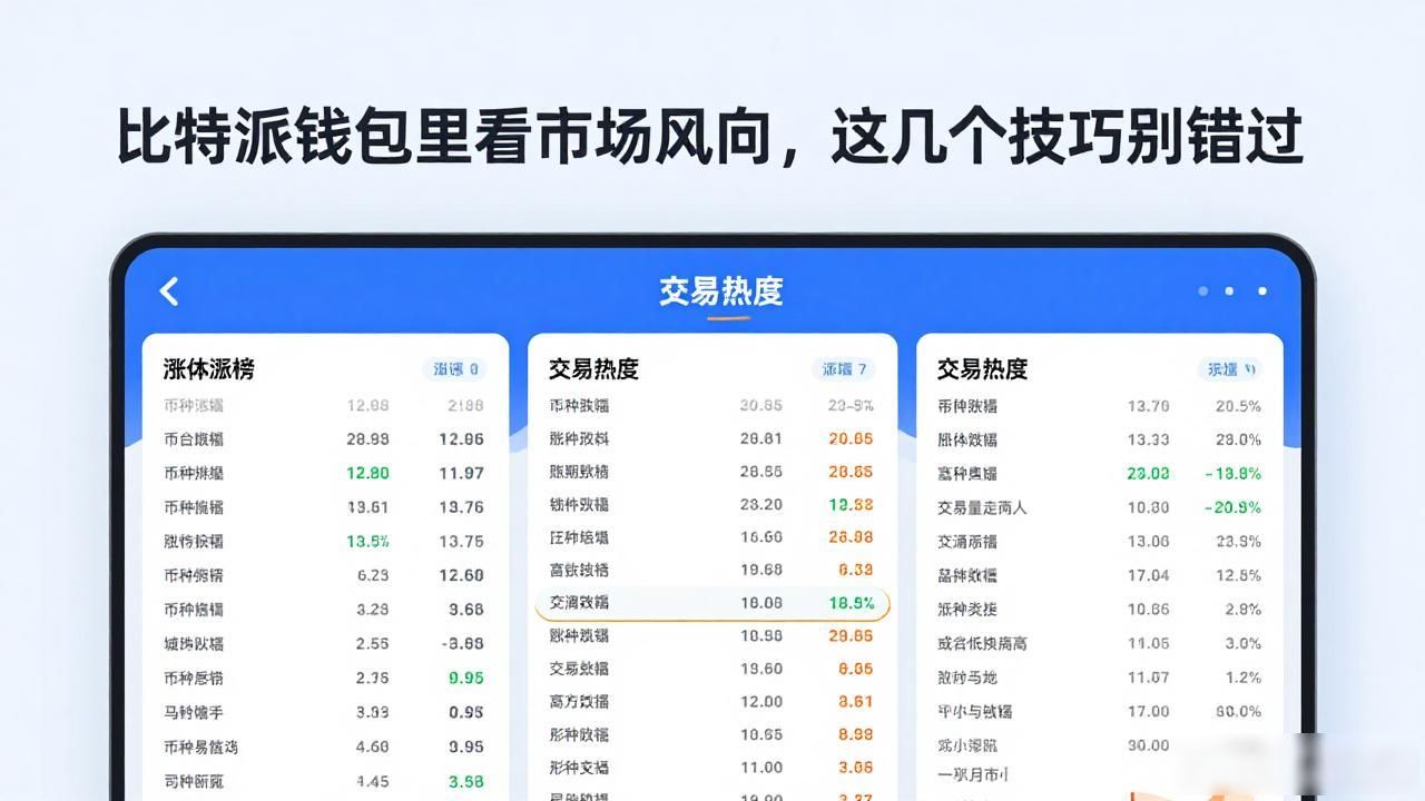 比特派钱包里看市场风向，这几个技巧别错过