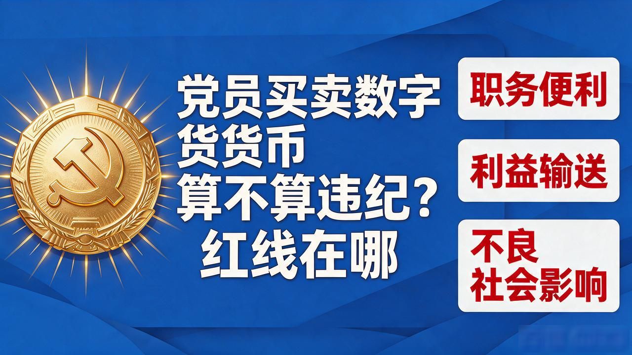 党员买卖数字货币算不算违纪？红线在哪