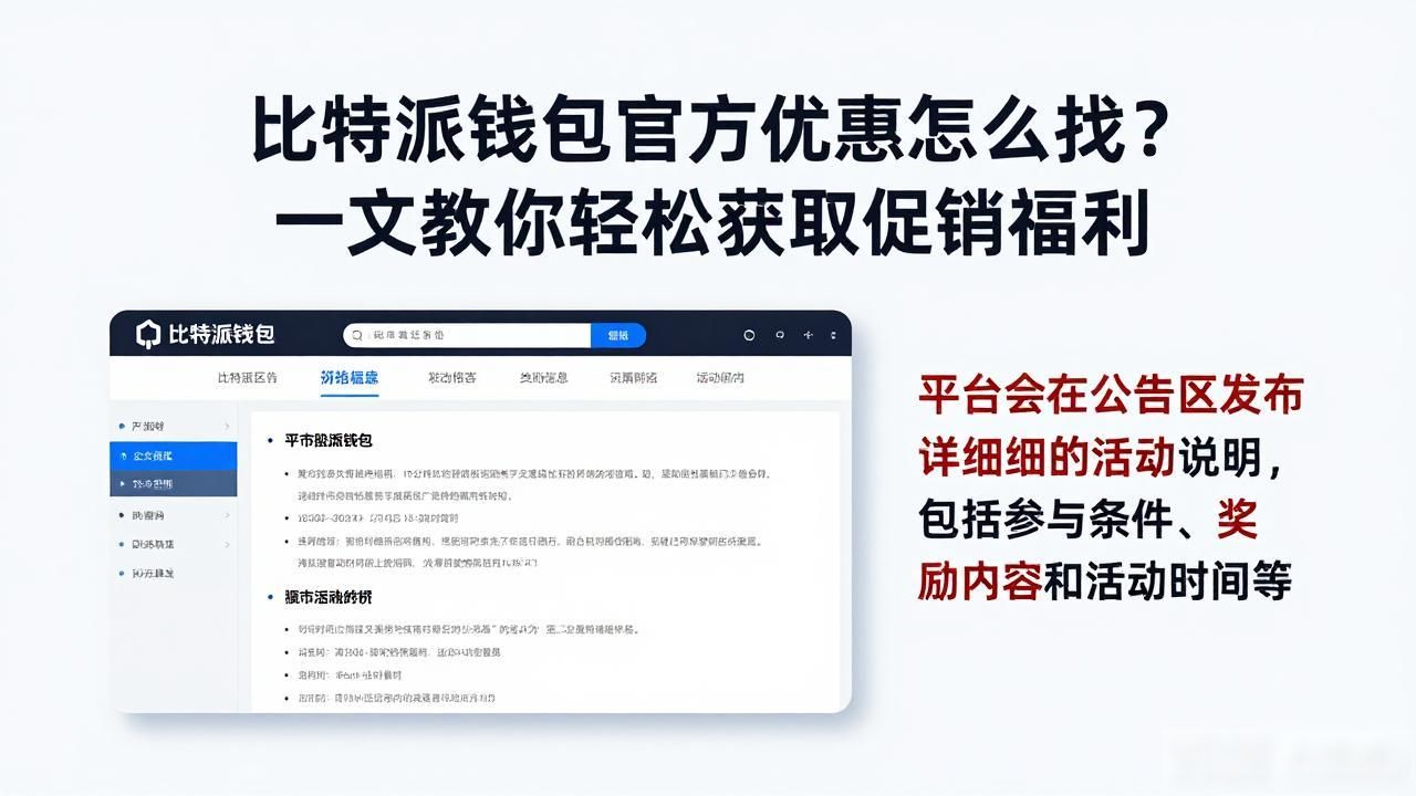 比特派钱包官方优惠怎么找？一文教你轻松获取促销福利
