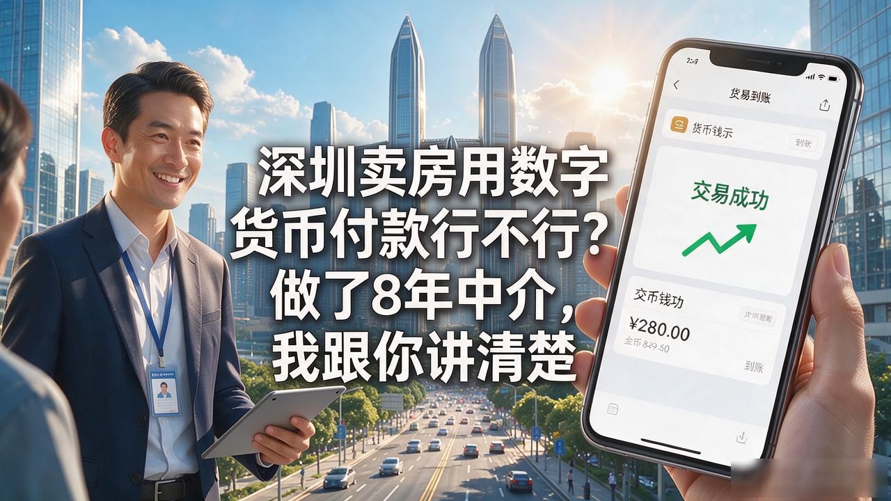 深圳卖房用数字货币付款行不行？做了8年中介，我跟你讲清楚