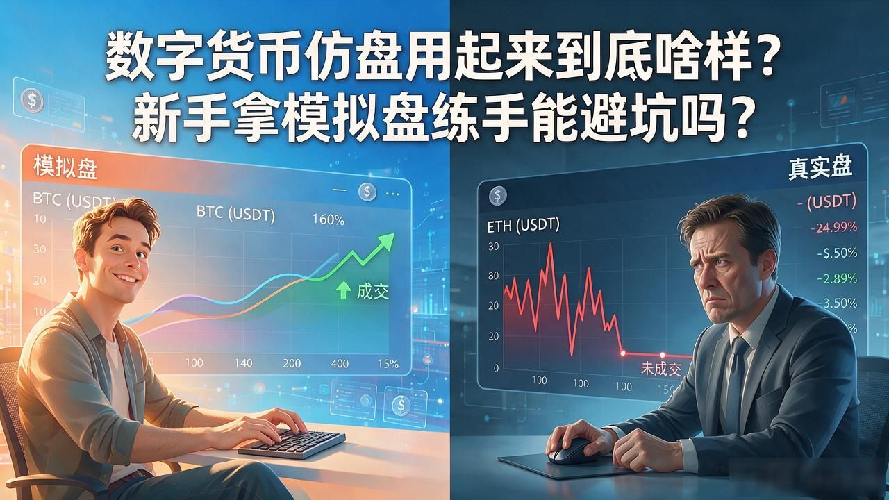 数字货币仿盘用起来到底啥样？新手拿模拟盘练手能避坑吗
