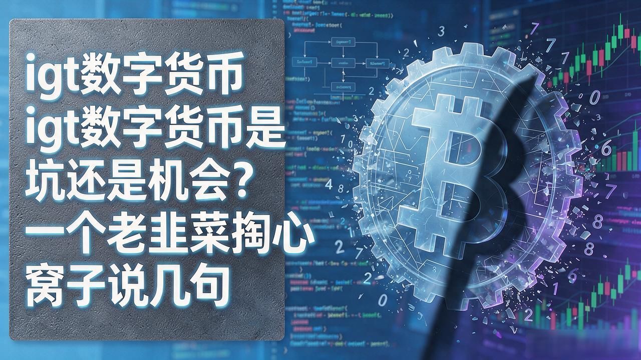 igt数字货币 igt数字货币是坑还是机会？一个老韭菜掏心窝子说几句