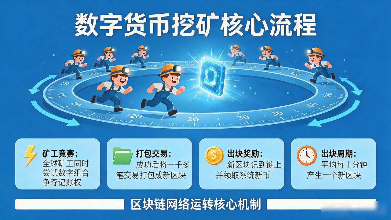 数字货币挖矿原理：别真拿铁锹去挖，说人话给你讲明白