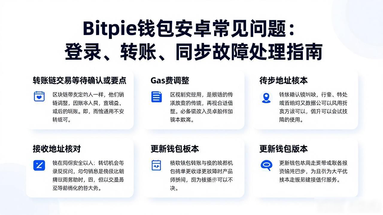 Bitpie钱包安卓常见问题：登录、转账、同步故障处理指南