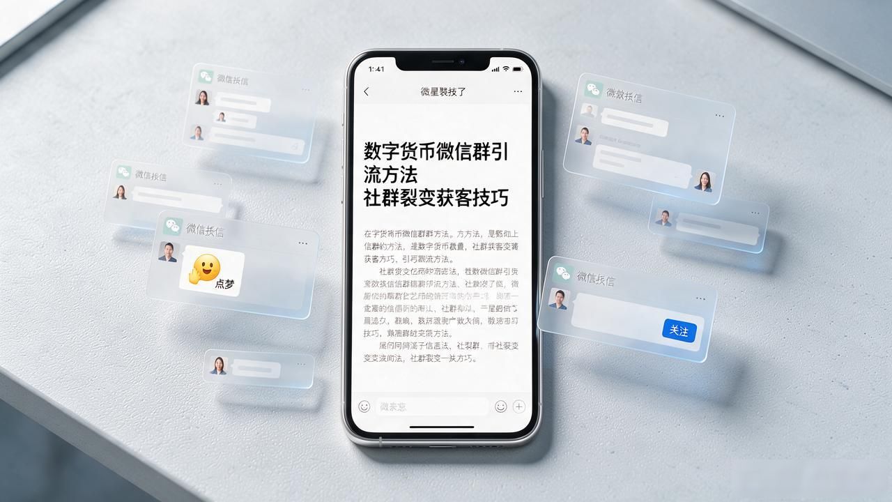 数字货币微信群引流方法 社群裂变获客技巧